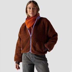 Stoic MTN High-Pile Fleece Jacket, Brown, M